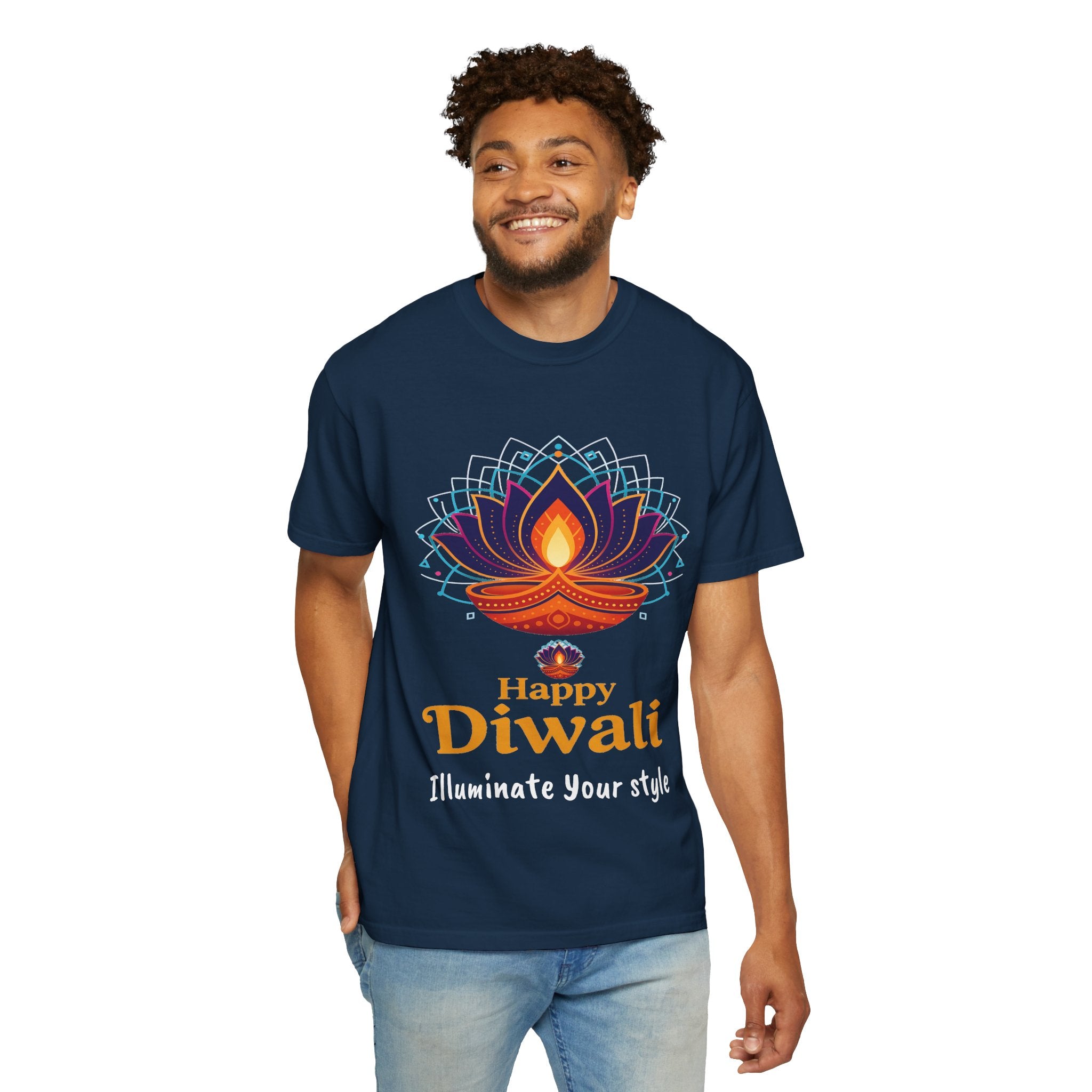 Diwali Celebration T-Shirt | Happy Diwali Unisex Garment-Dyed Tee | Festival Apparel Gift