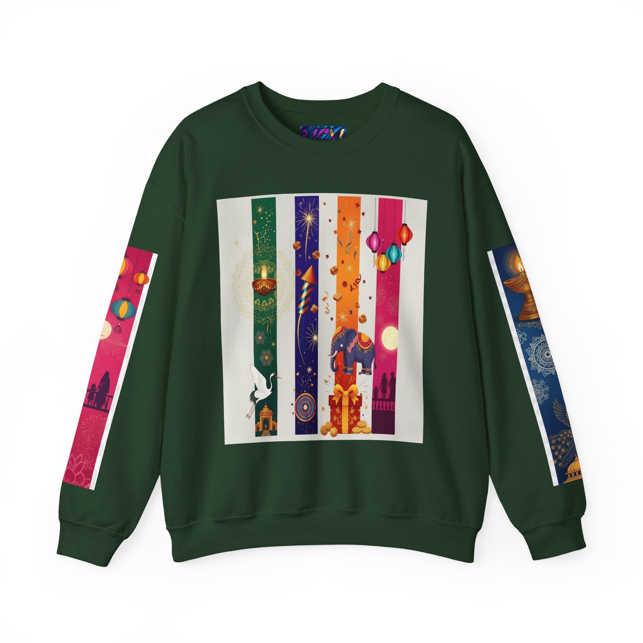 Colorful Festival Sweatshirt - Cozy Diwali Apparel.