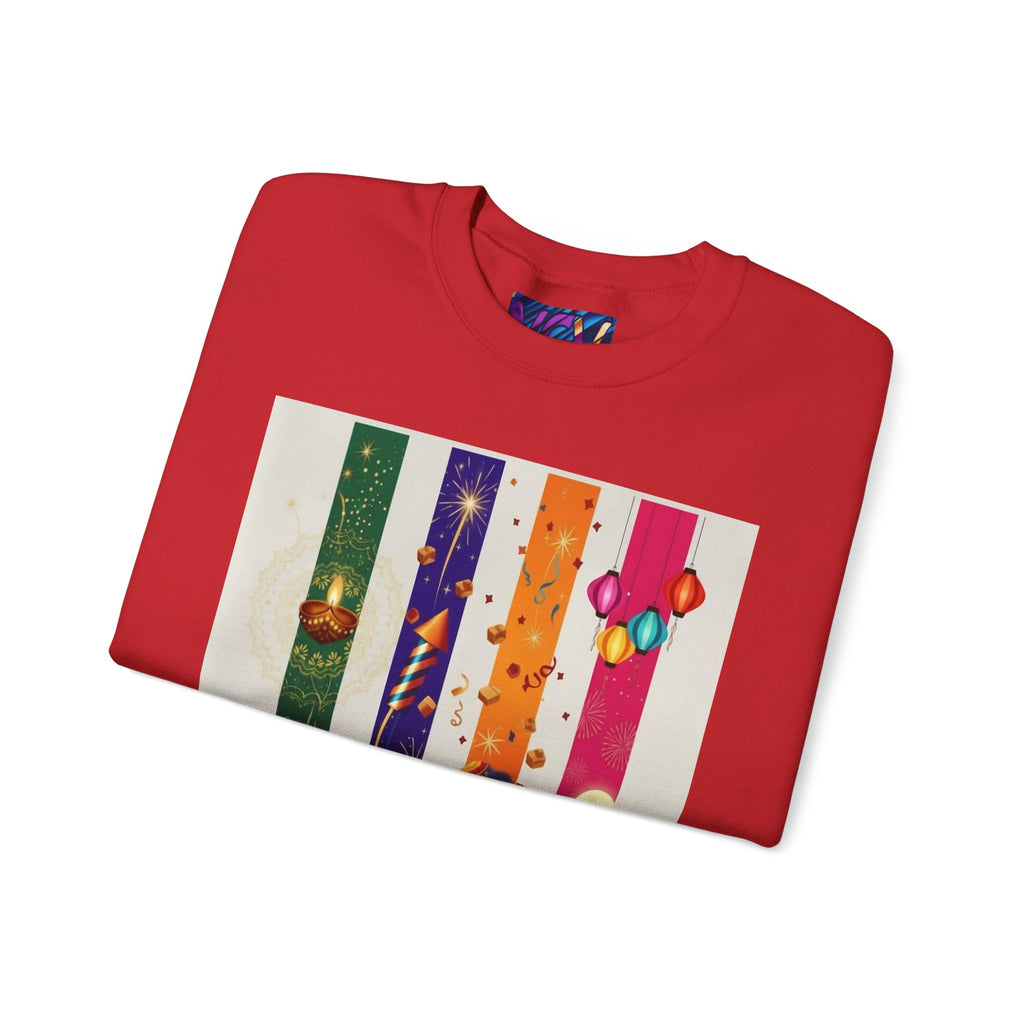 Colorful Festival Sweatshirt - Cozy Diwali Apparel.