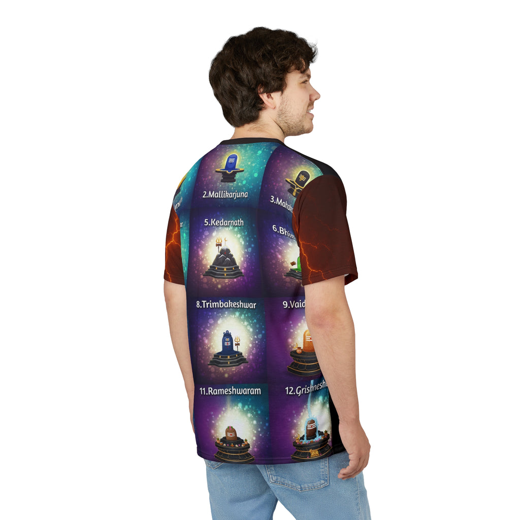 Shiva Krishna Hanuman Jyotirlinga Spiritual Graphic Tee.