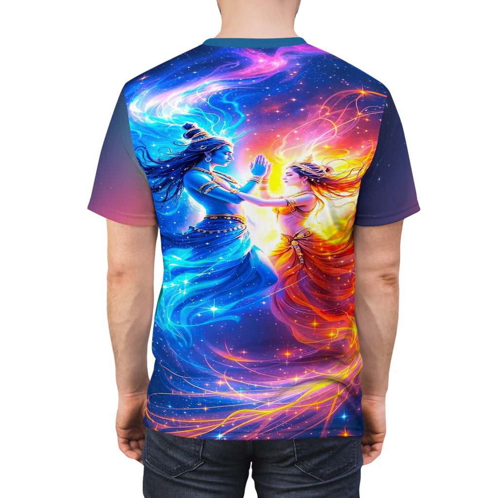 Lord Shiv & Ma Parvati Love Tee – Spiritual Cut & Sew Top
