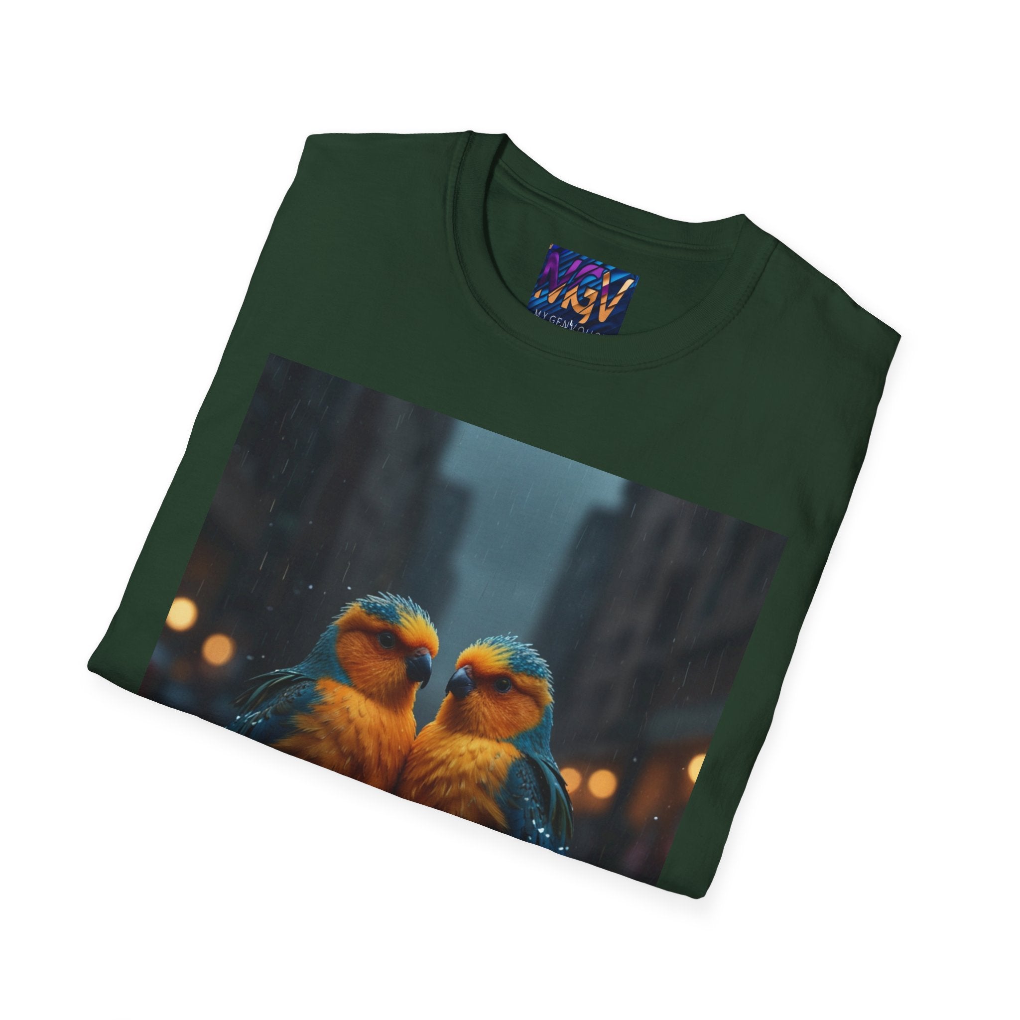 Colorful Parrot Love Tee – Nature Summer Shirt