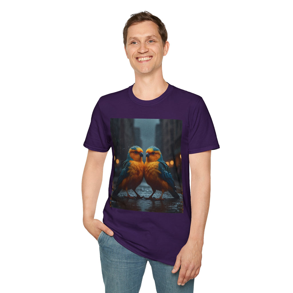 Colorful Parrot Love Tee – Nature Summer Shirt