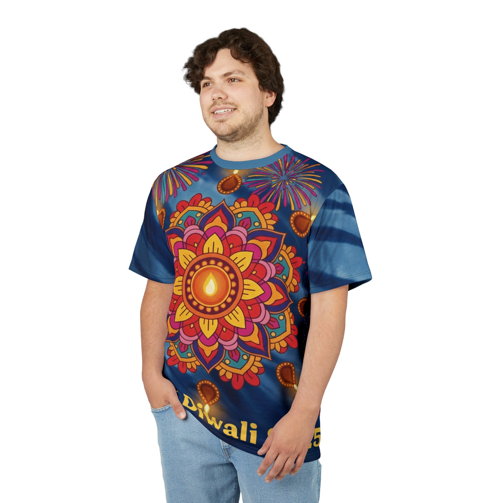 Vibrant Diwali Unisex T-Shirt – Colorful Festive AOP Tee, Cultural Celebration Shirt & Perfect Gift for Diwali.