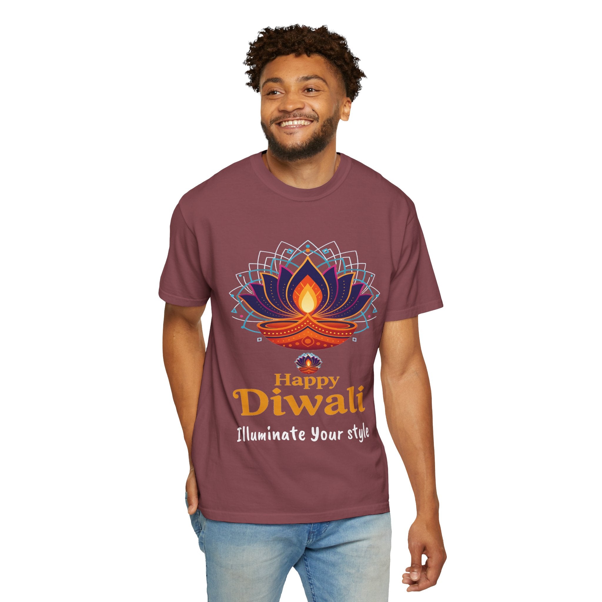 Diwali Celebration T-Shirt | Happy Diwali Unisex Garment-Dyed Tee | Festival Apparel Gift