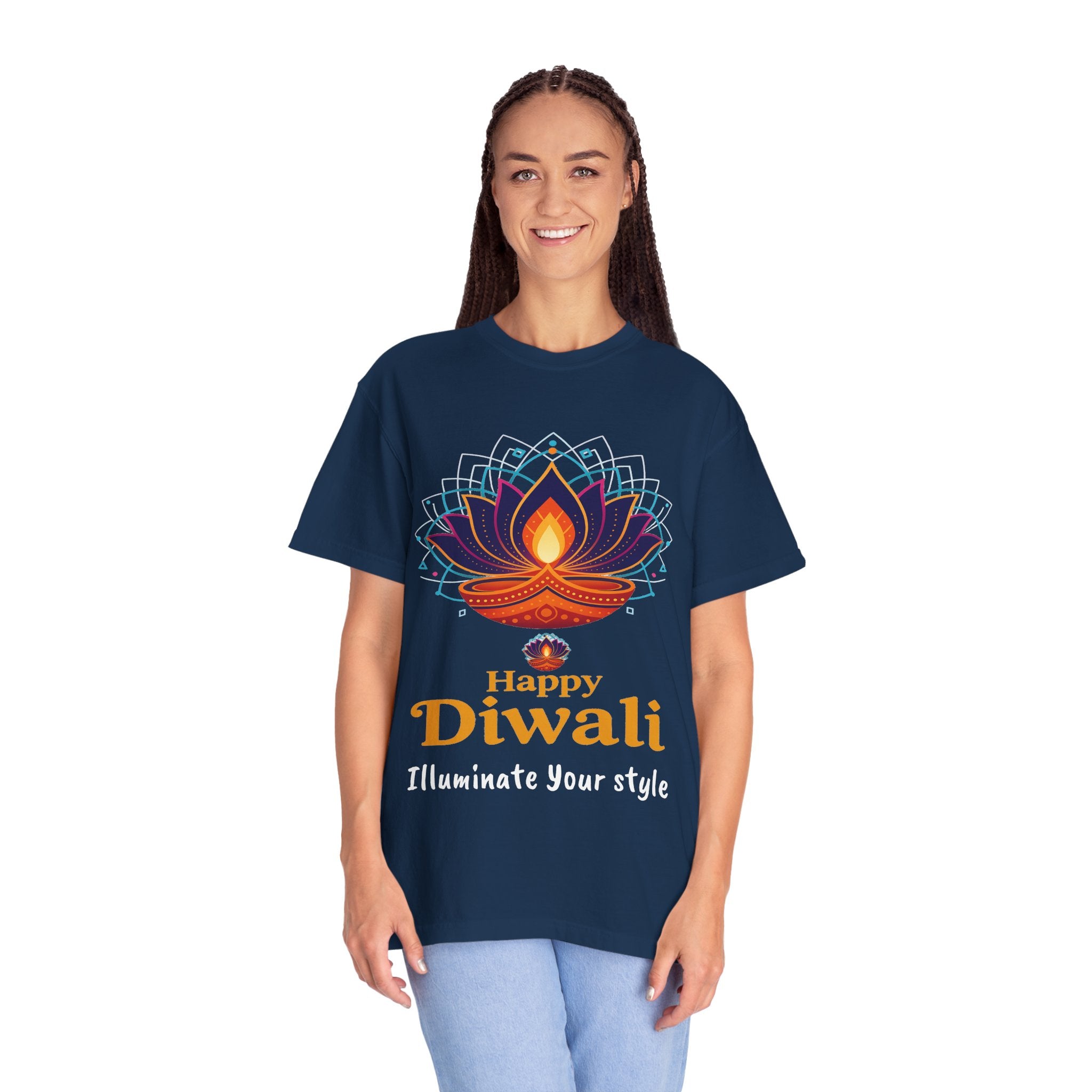 Diwali Celebration T-Shirt | Happy Diwali Unisex Garment-Dyed Tee | Festival Apparel Gift