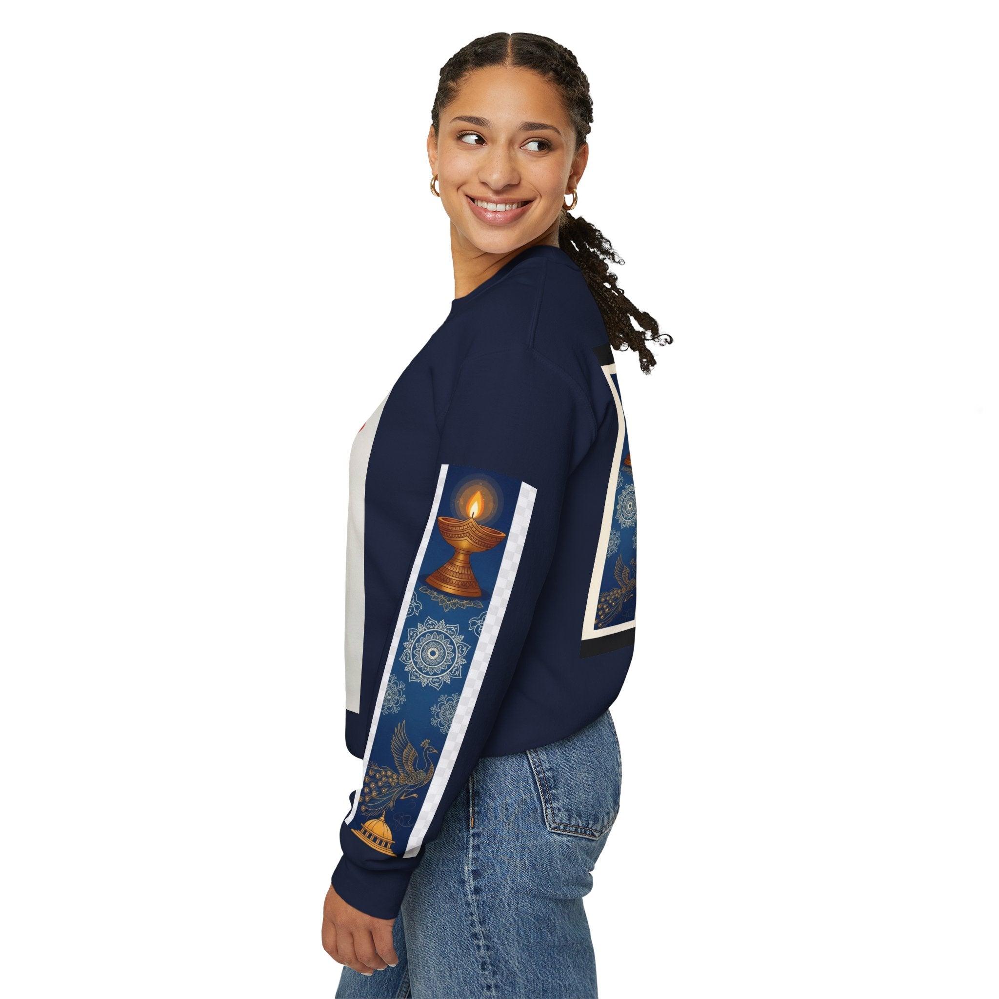 Colorful Festival Sweatshirt - Cozy Diwali Apparel.