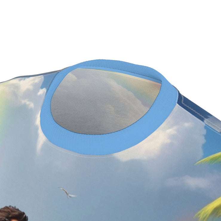 Tropical Romance Beach Tee – Summer Couple Shirt