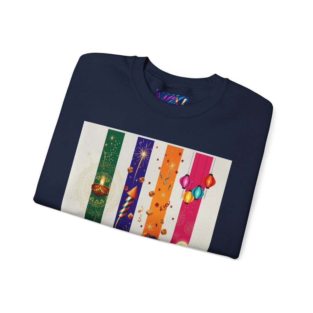 Colorful Festival Sweatshirt - Cozy Diwali Apparel.