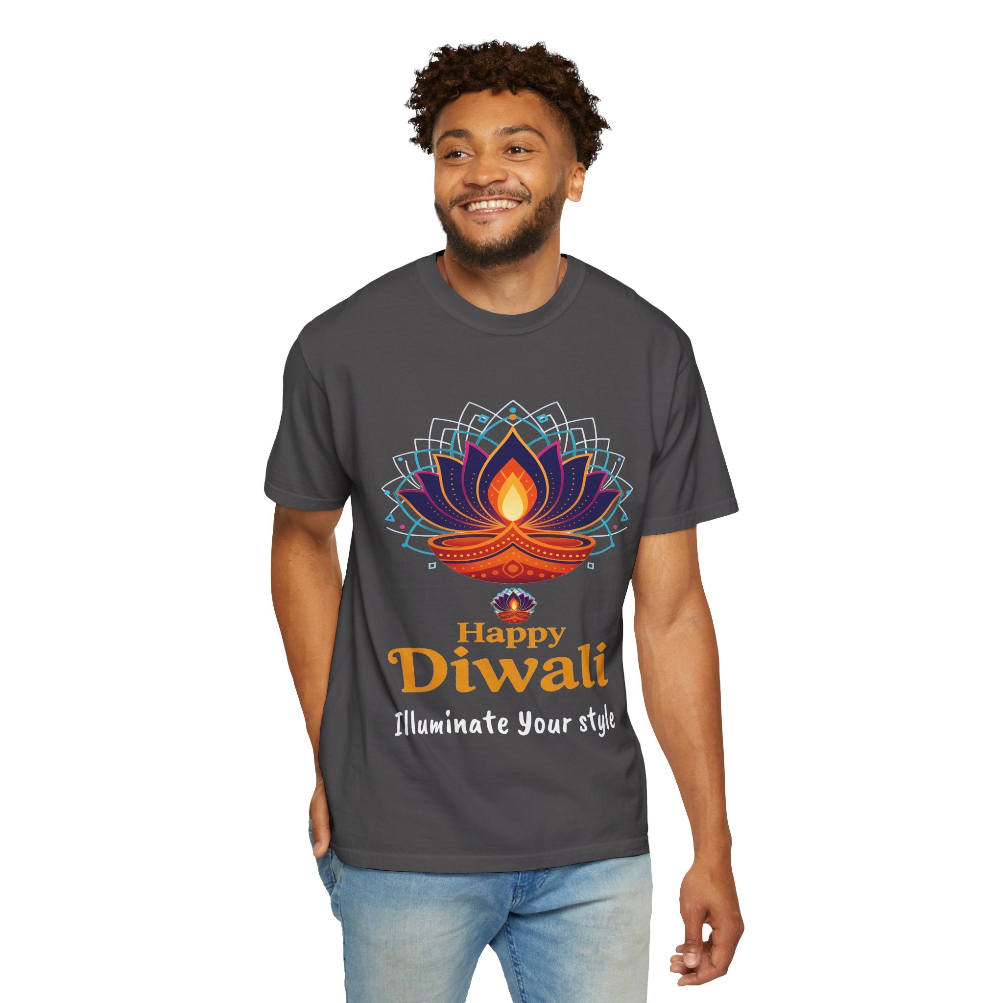 Diwali Celebration T-Shirt | Happy Diwali Unisex Garment-Dyed Tee | Festival Apparel Gift