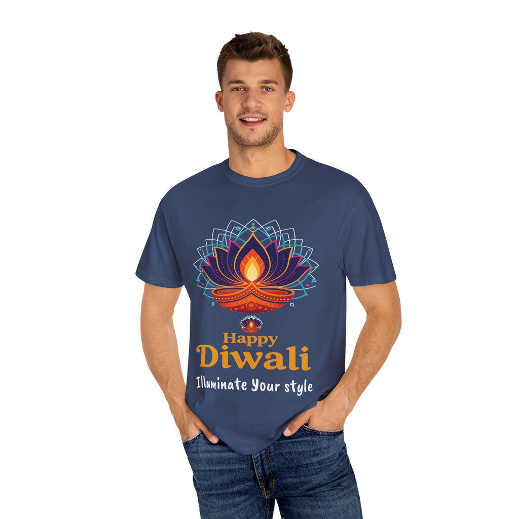 Diwali Celebration T-Shirt | Happy Diwali Unisex Garment-Dyed Tee | Festival Apparel Gift