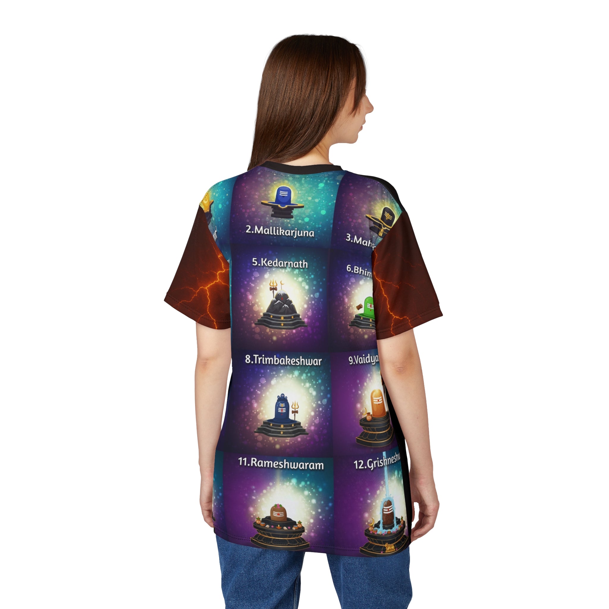 Shiva Krishna Hanuman Jyotirlinga Spiritual Graphic Tee.