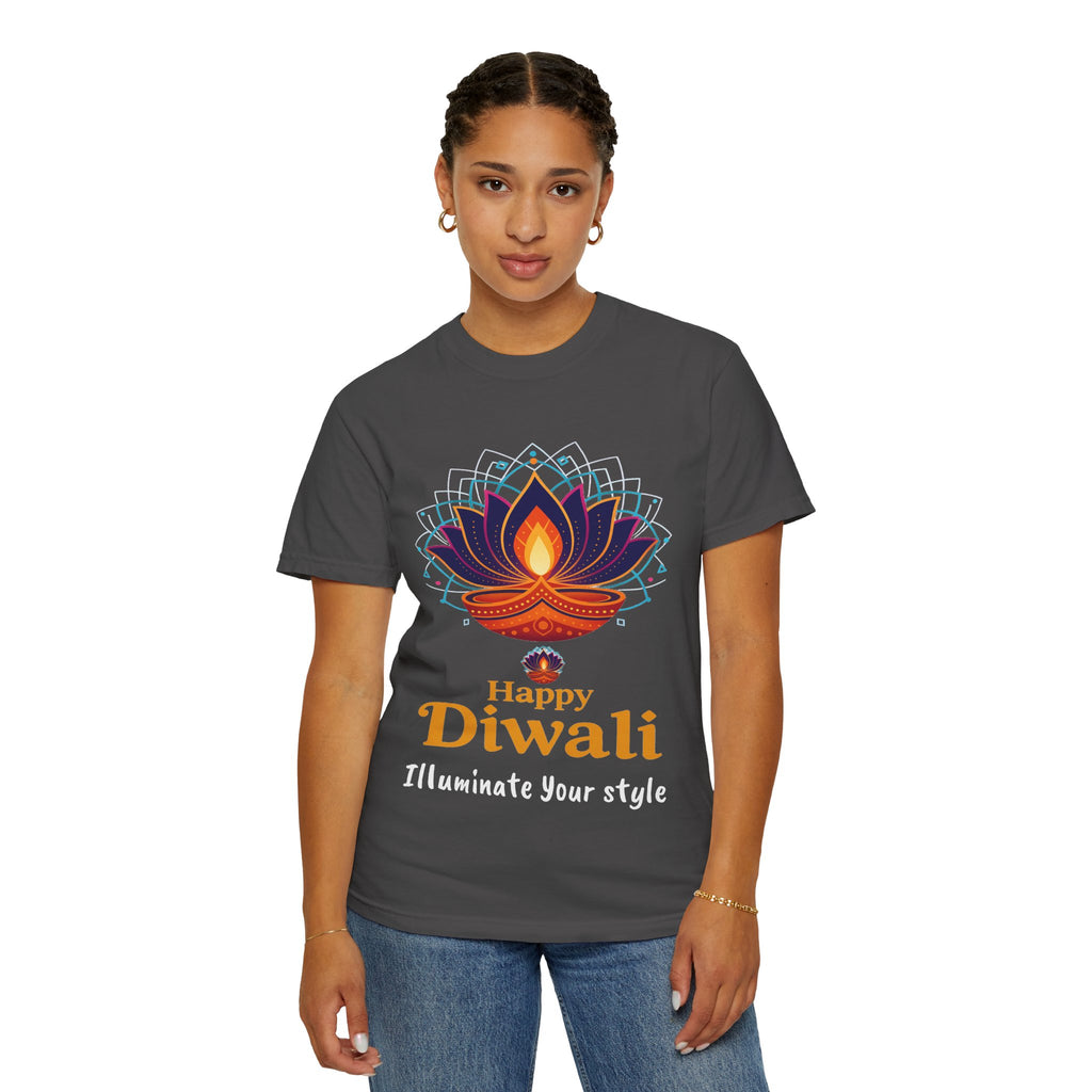 Diwali Celebration T-Shirt | Happy Diwali Unisex Garment-Dyed Tee | Festival Apparel Gift