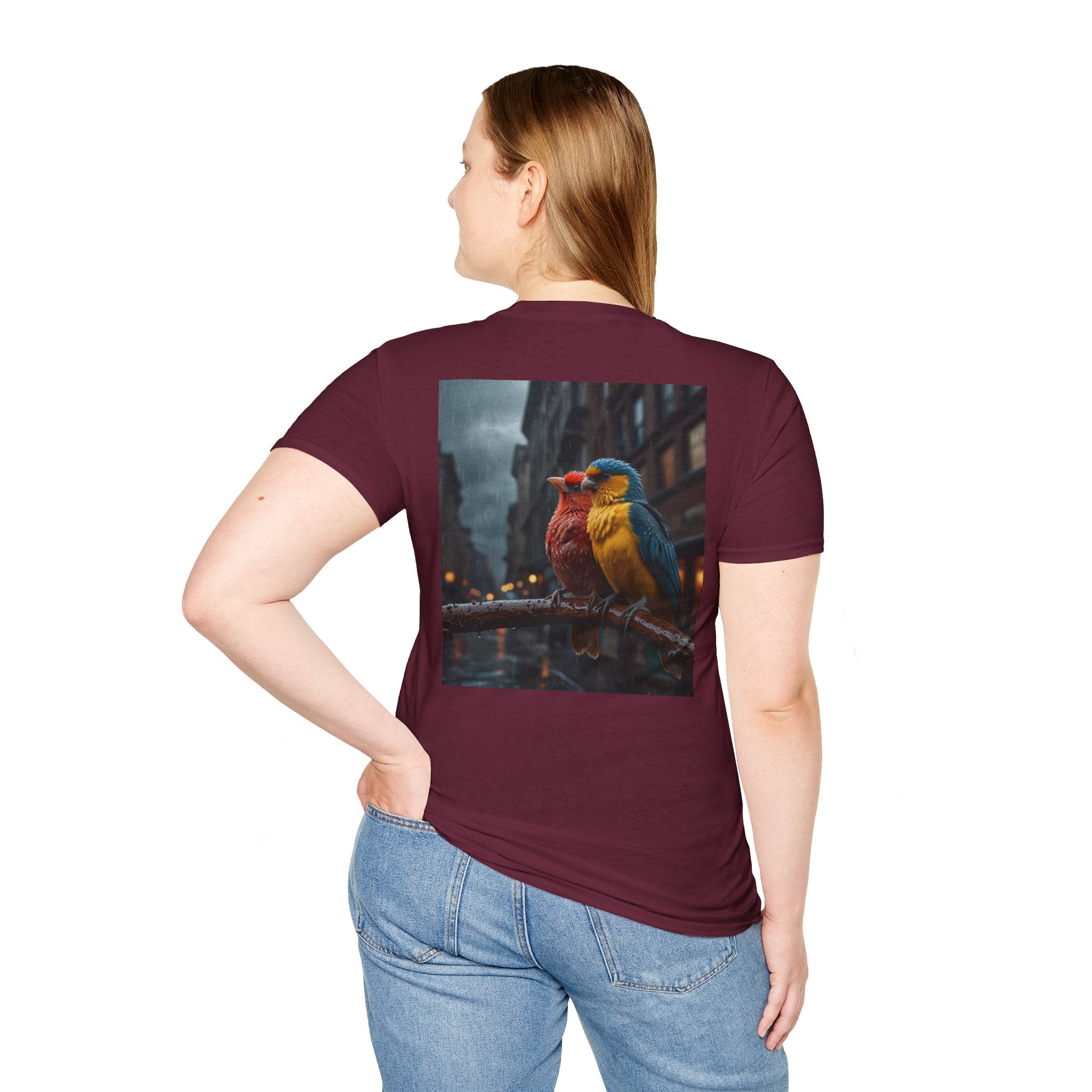 Colorful Parrot Love Tee – Nature Summer Shirt