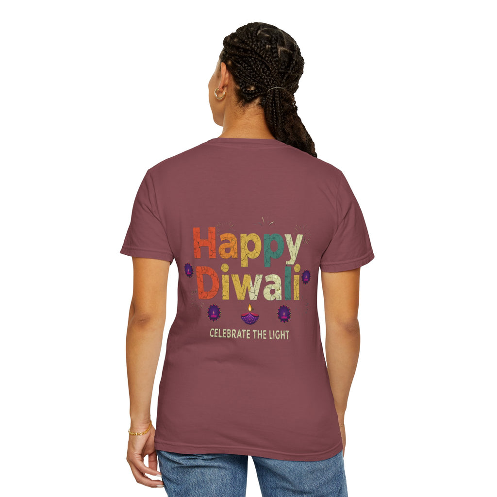 Diwali Celebration T-Shirt | Happy Diwali Unisex Garment-Dyed Tee | Festival Apparel Gift