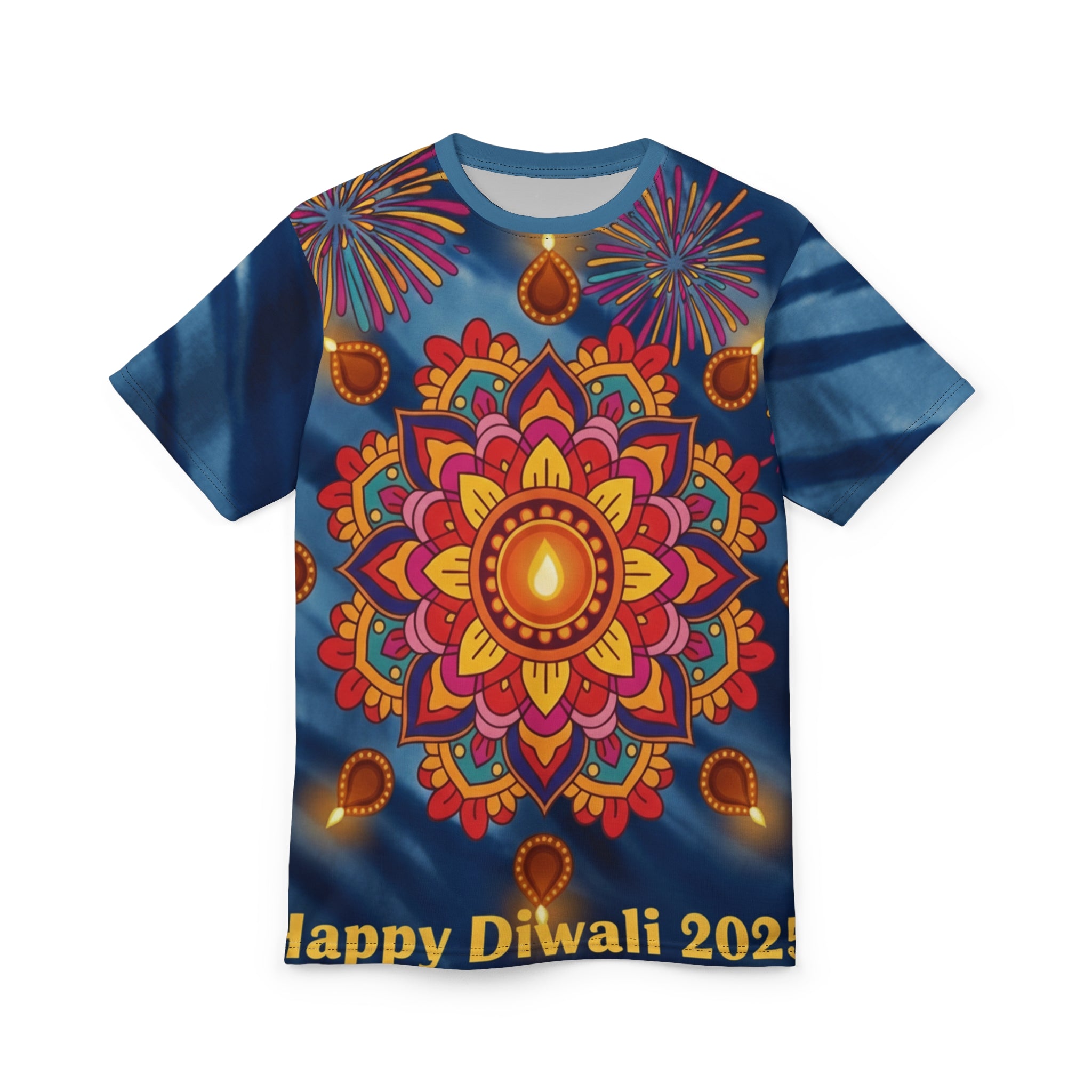 Vibrant Diwali Unisex T-Shirt – Colorful Festive AOP Tee, Cultural Celebration Shirt & Perfect Gift for Diwali.