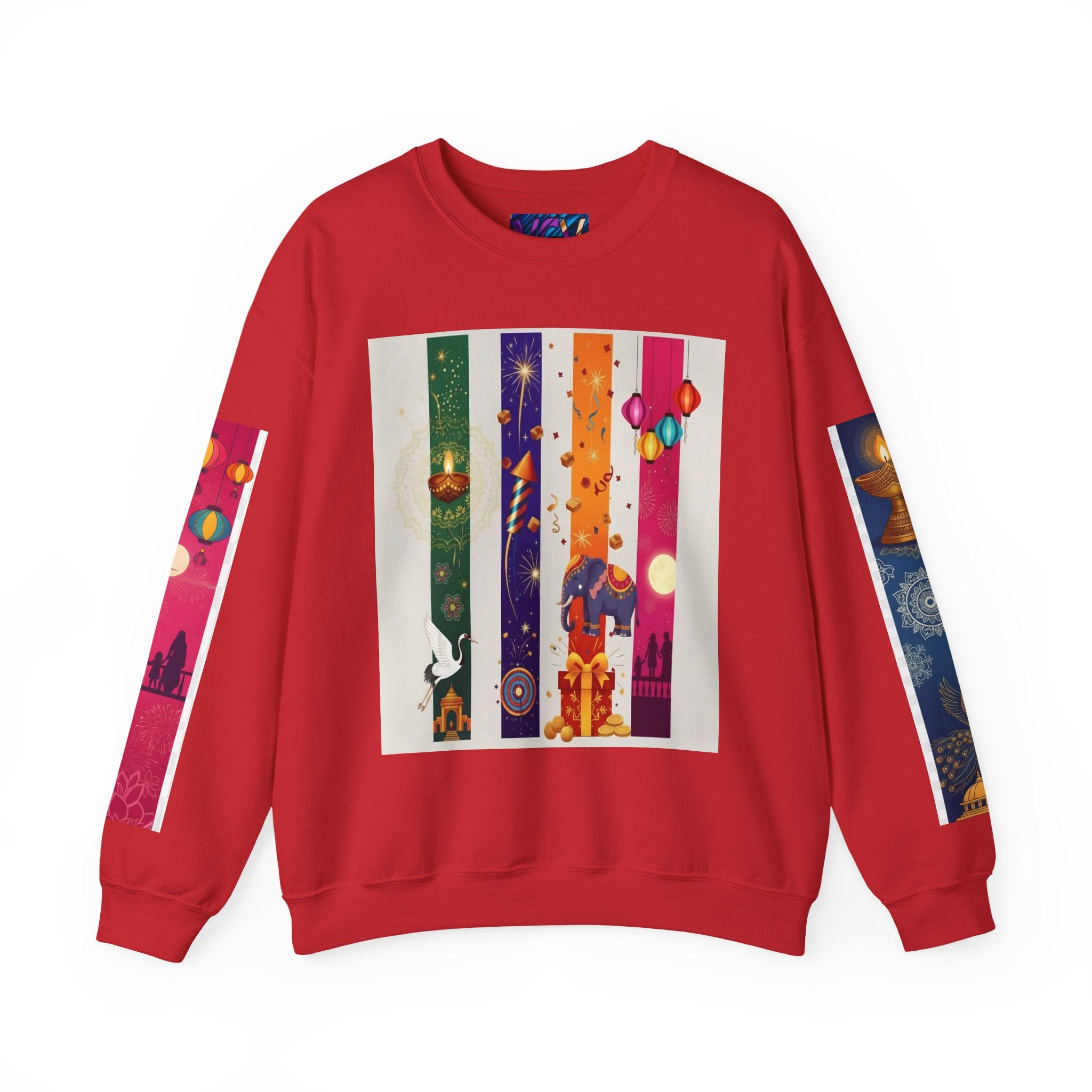 Colorful Festival Sweatshirt - Cozy Diwali Apparel.