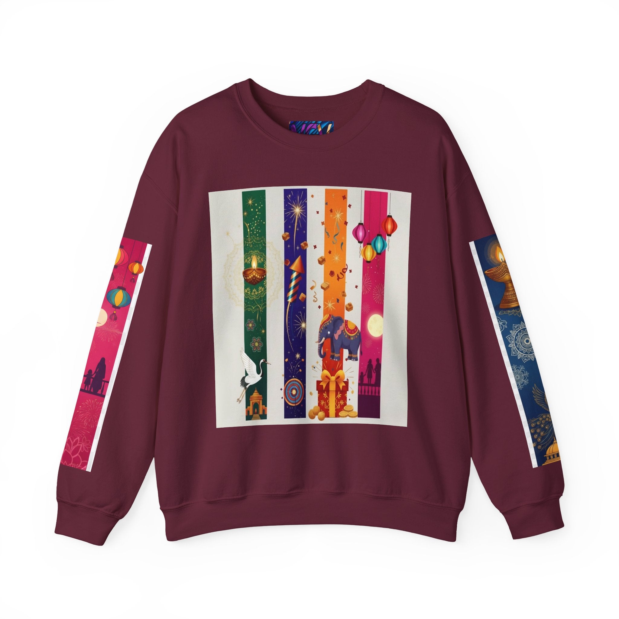 Colorful Festival Sweatshirt - Cozy Diwali Apparel.