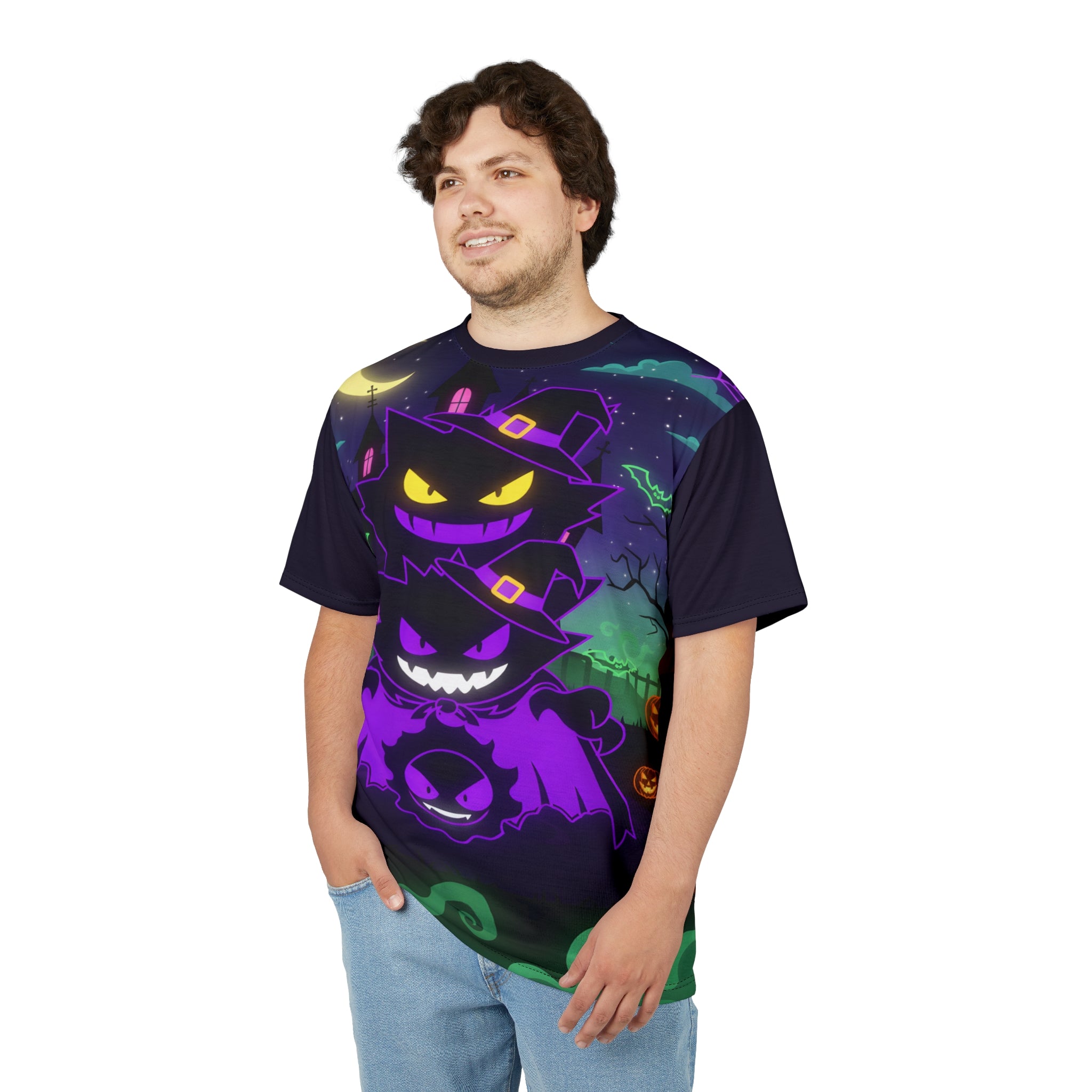 Spooky Halloween Unisex Tee - Ghostly Monster Evolution Design.