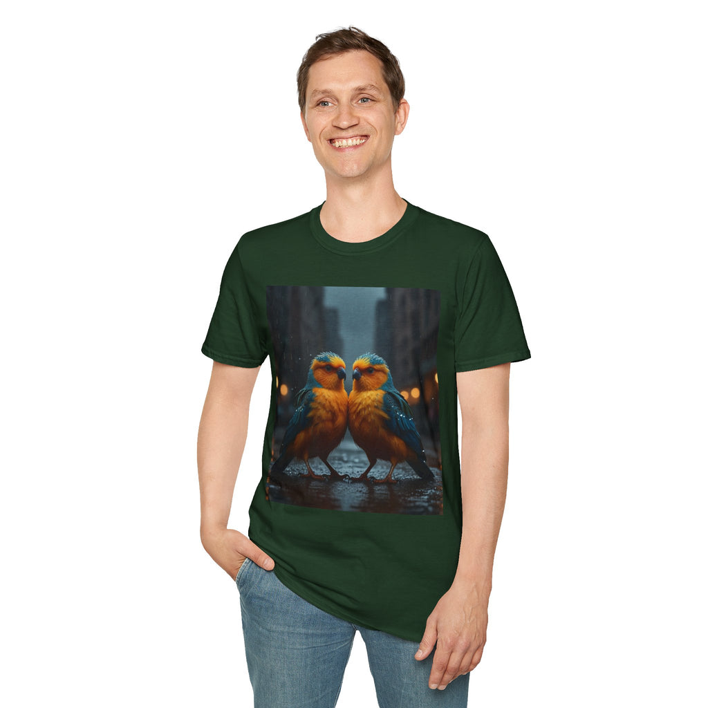Colorful Parrot Love Tee – Nature Summer Shirt