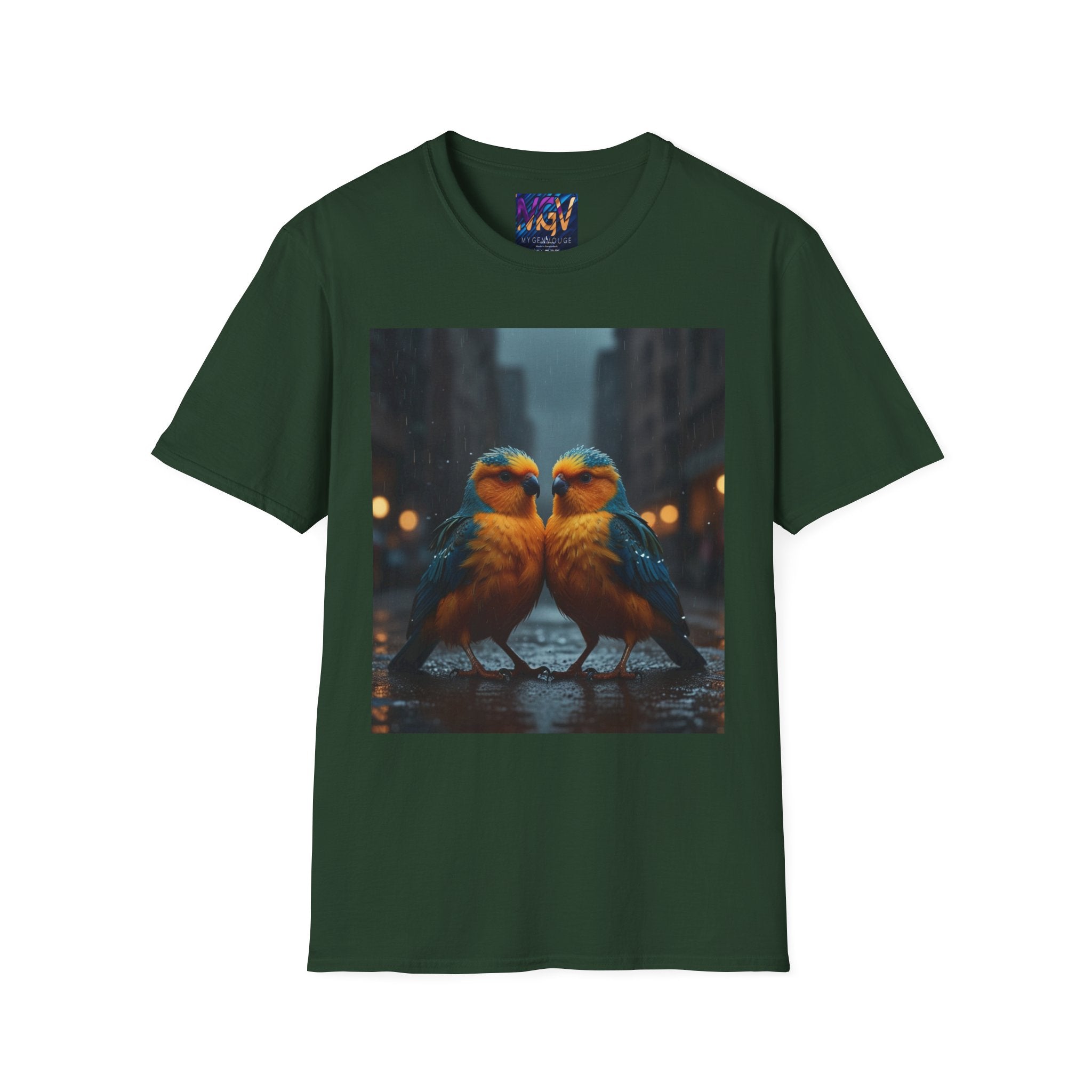 Colorful Parrot Love Tee – Nature Summer Shirt