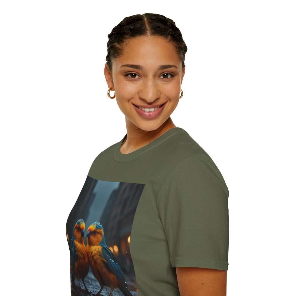 Colorful Parrot Love Tee – Nature Summer Shirt