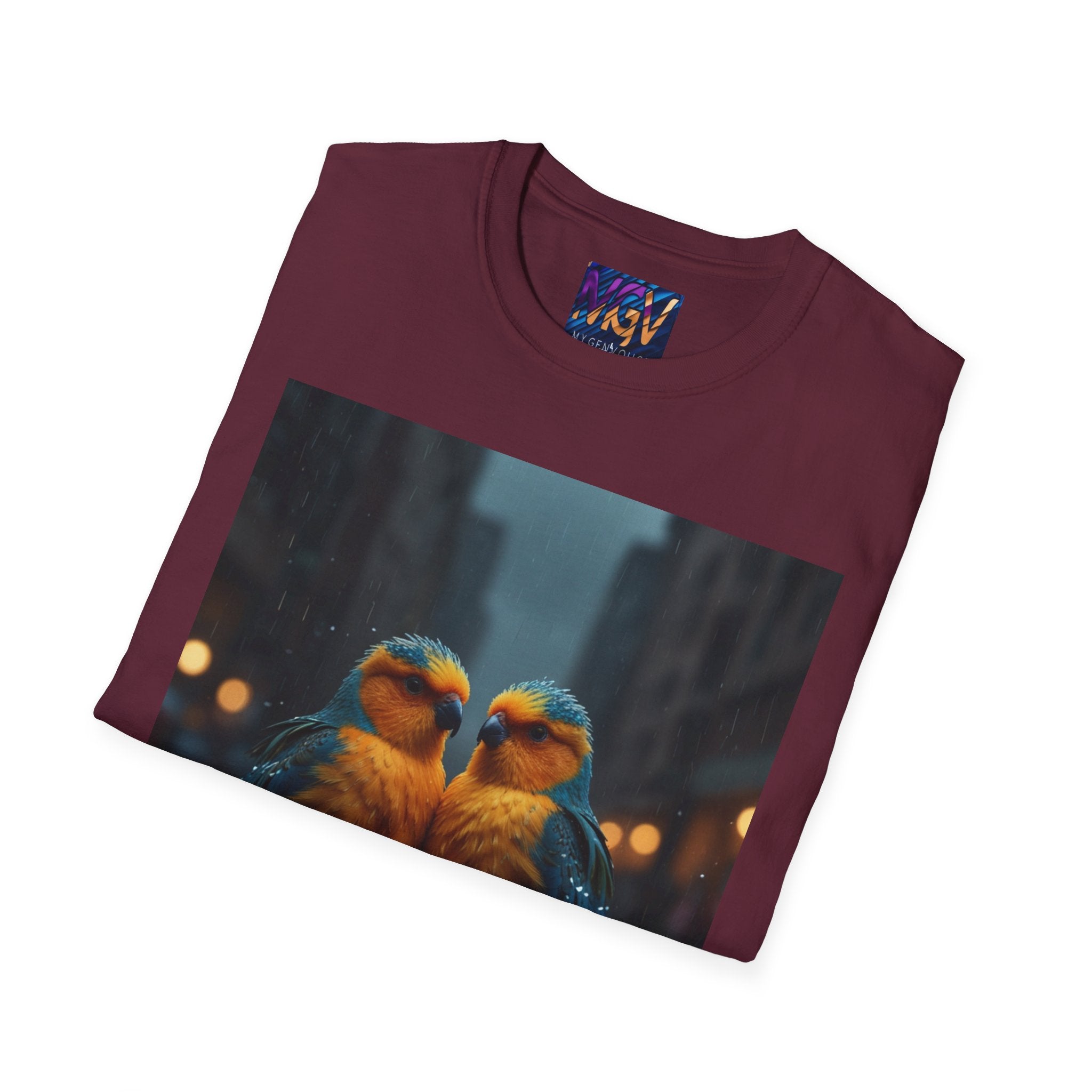 Colorful Parrot Love Tee – Nature Summer Shirt