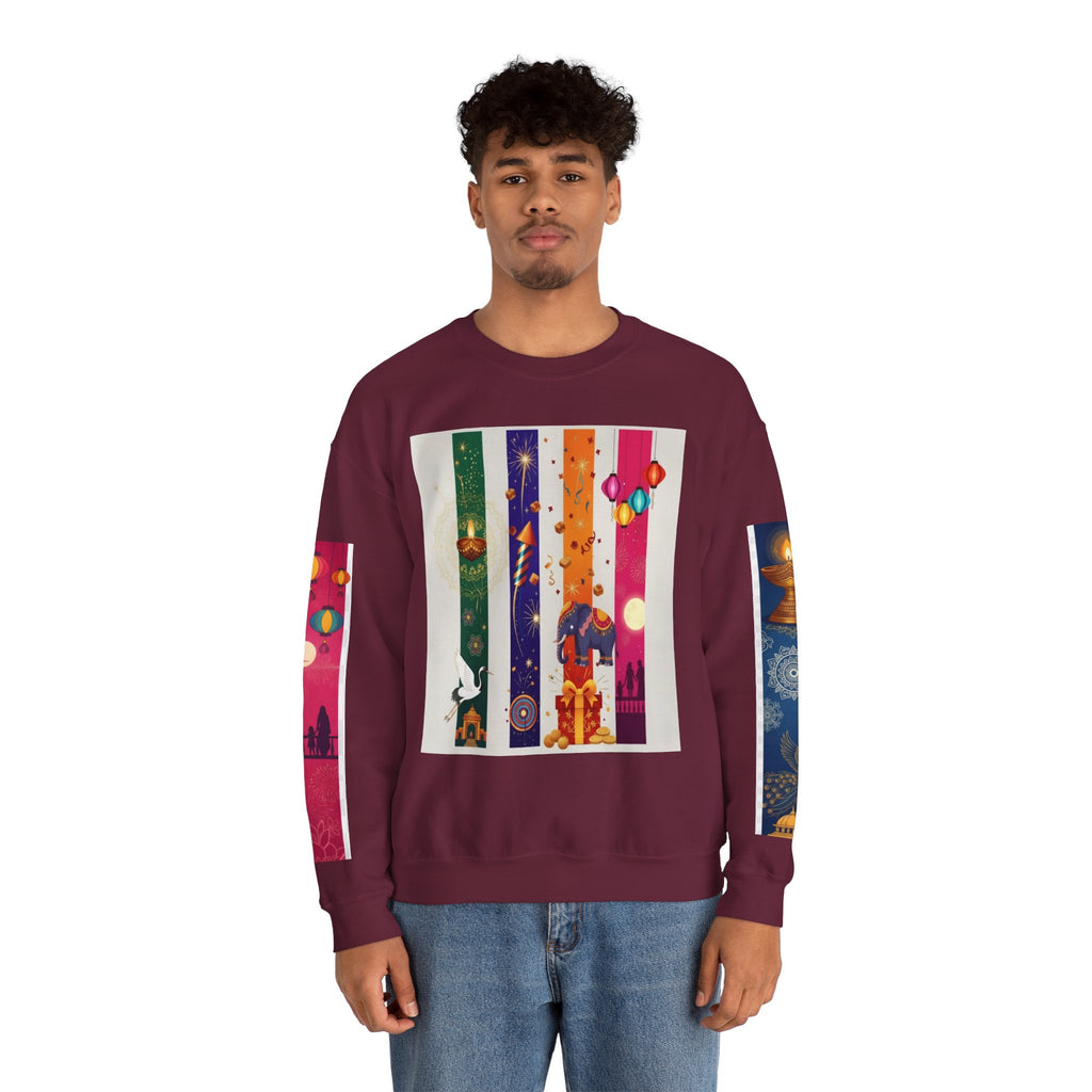 Colorful Festival Sweatshirt - Cozy Diwali Apparel.