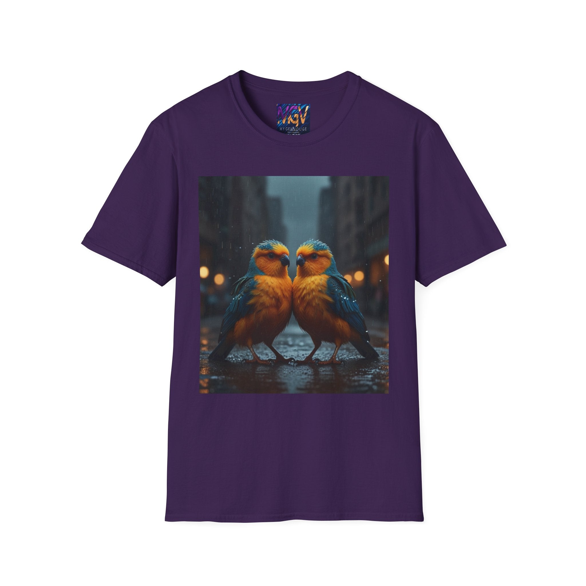 Colorful Parrot Love Tee – Nature Summer Shirt