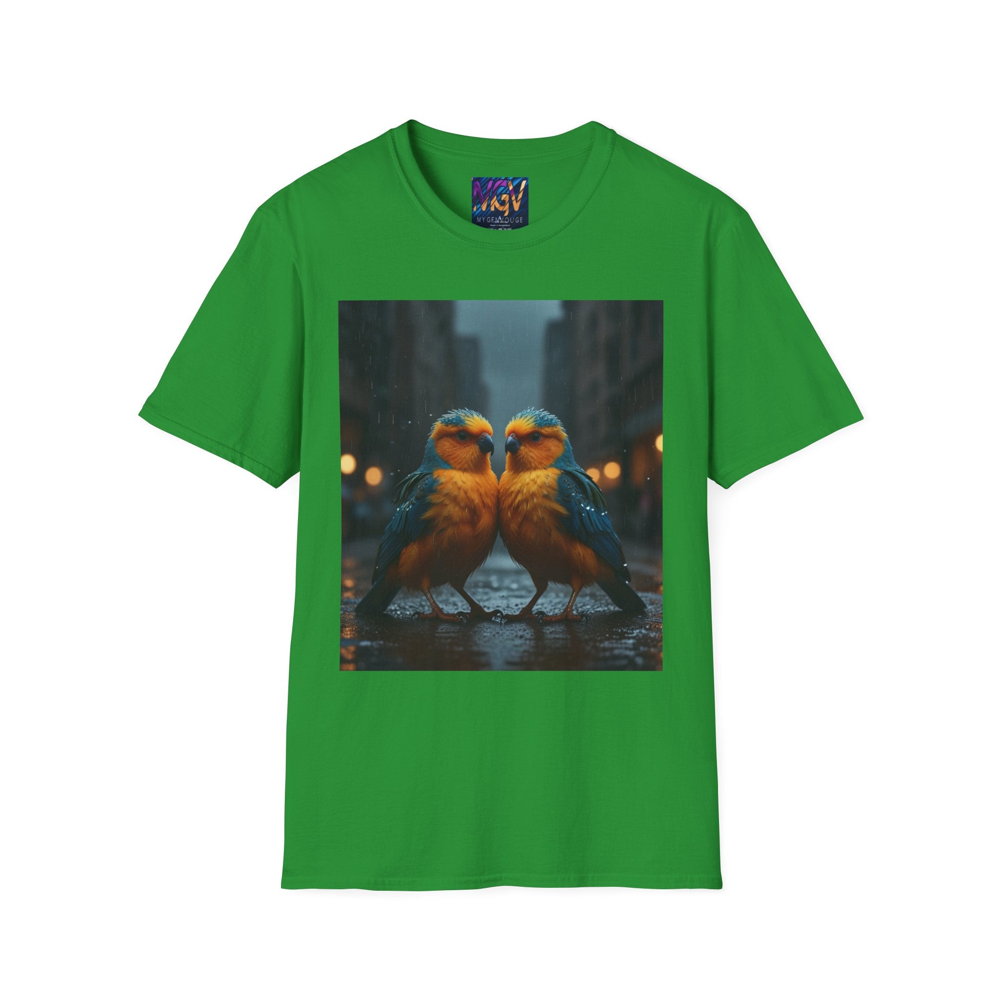 Colorful Parrot Love Tee – Nature Summer Shirt