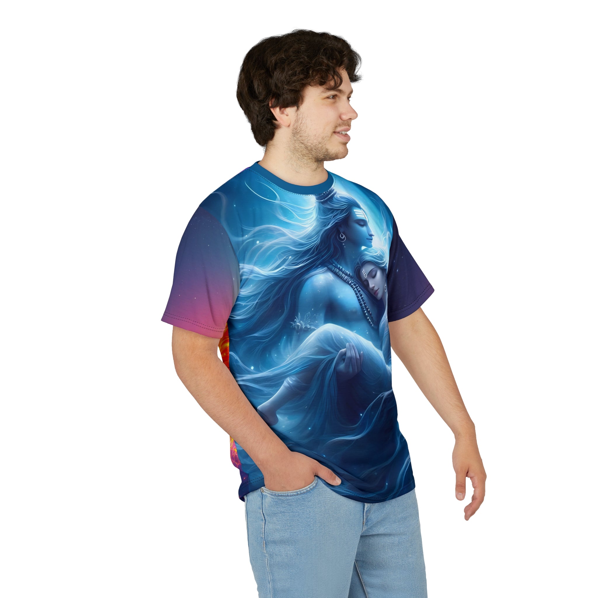 Lord Shiv & Ma Parvati Love Tee – Spiritual Cut & Sew Top