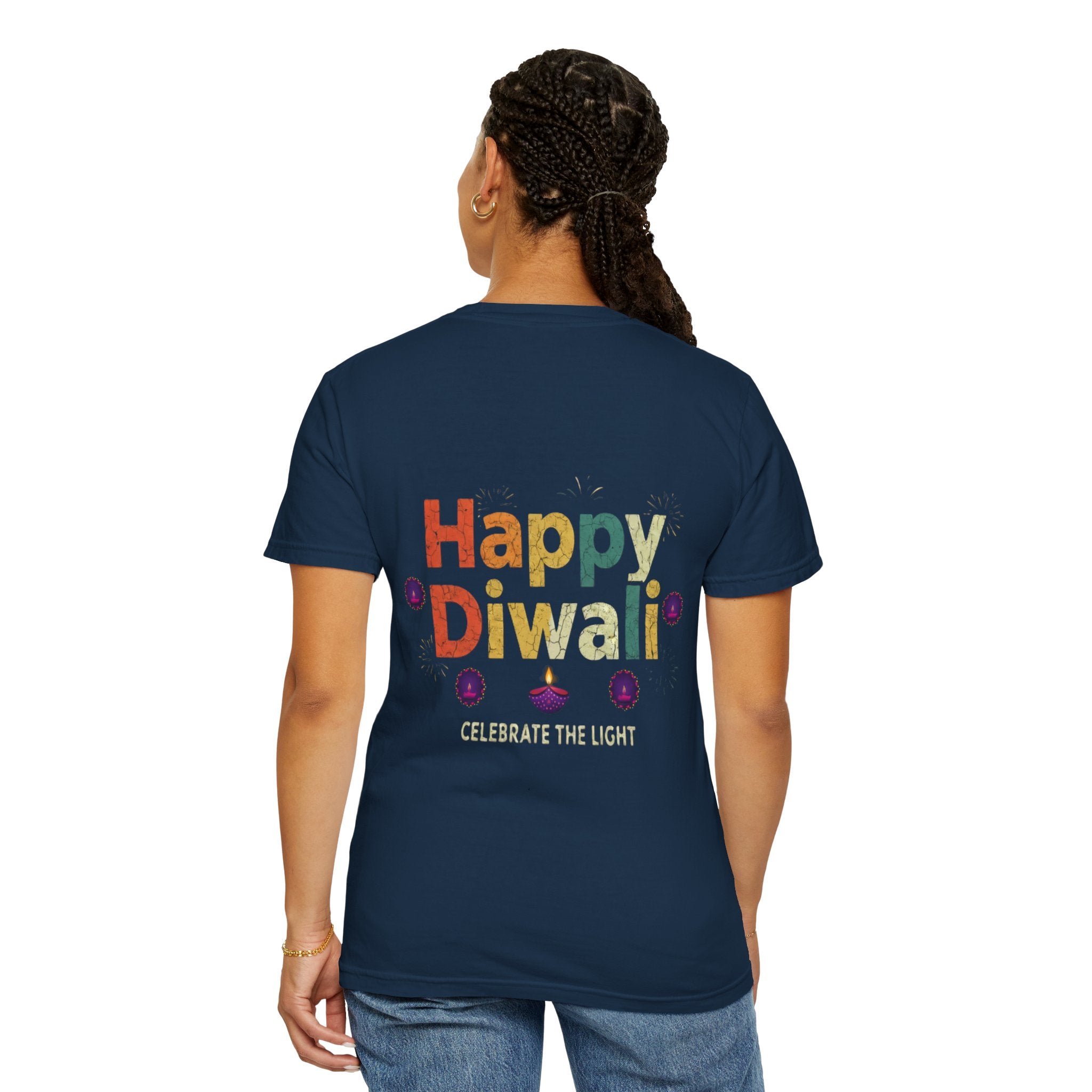 Diwali Celebration T-Shirt | Happy Diwali Unisex Garment-Dyed Tee | Festival Apparel Gift
