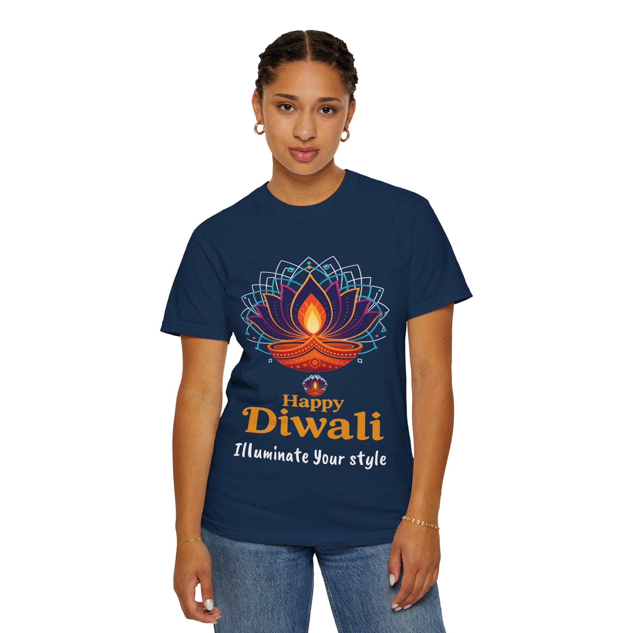 Diwali Celebration T-Shirt | Happy Diwali Unisex Garment-Dyed Tee | Festival Apparel Gift