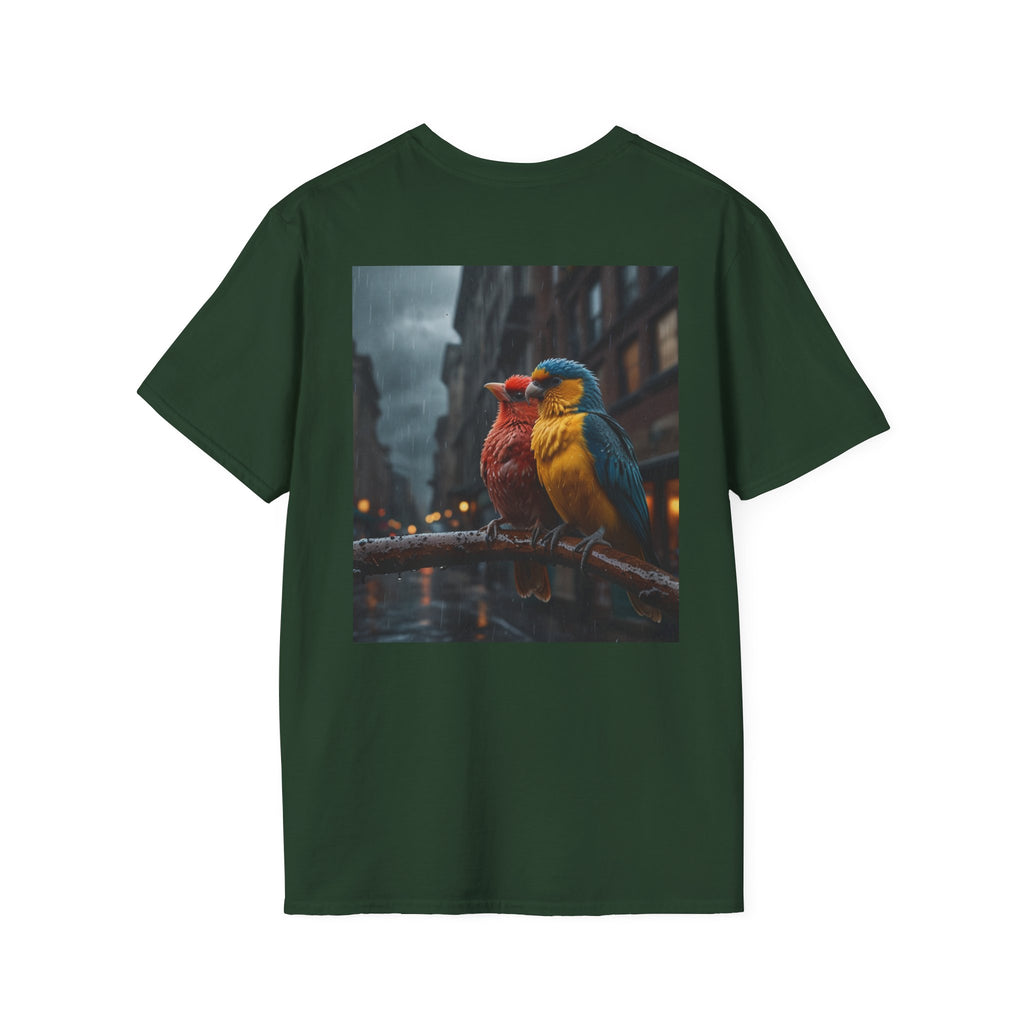 Colorful Parrot Love Tee – Nature Summer Shirt