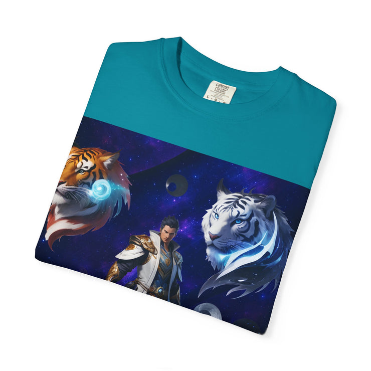 Fantasy-Themed Garment-Dyed Tee – Majestic Creature Shirt