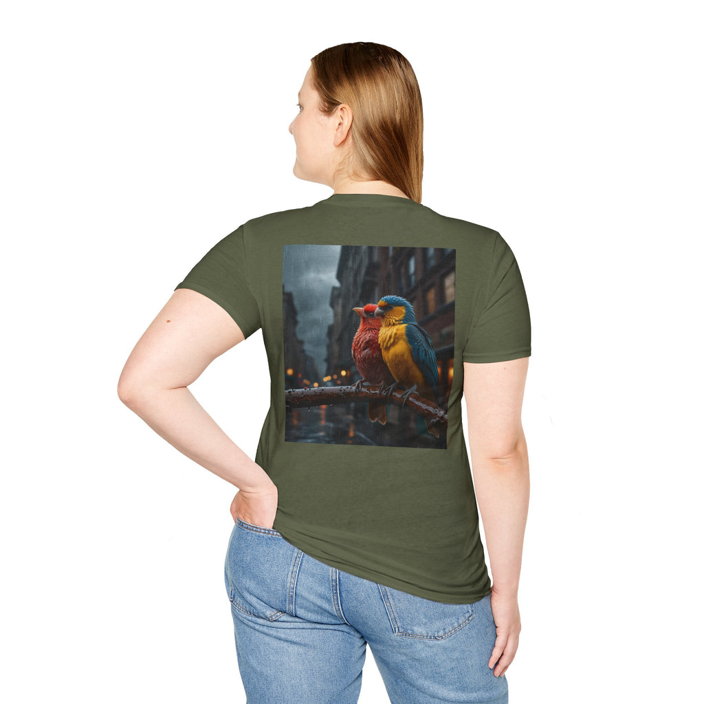 Colorful Parrot Love Tee – Nature Summer Shirt