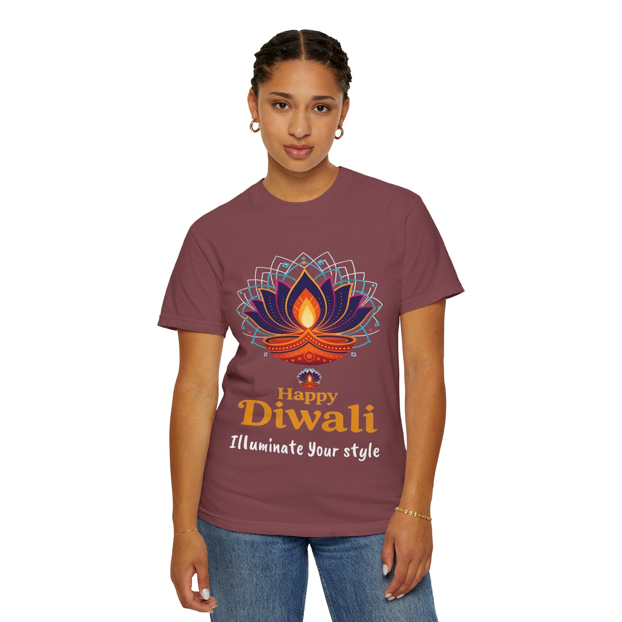 Diwali Celebration T-Shirt | Happy Diwali Unisex Garment-Dyed Tee | Festival Apparel Gift