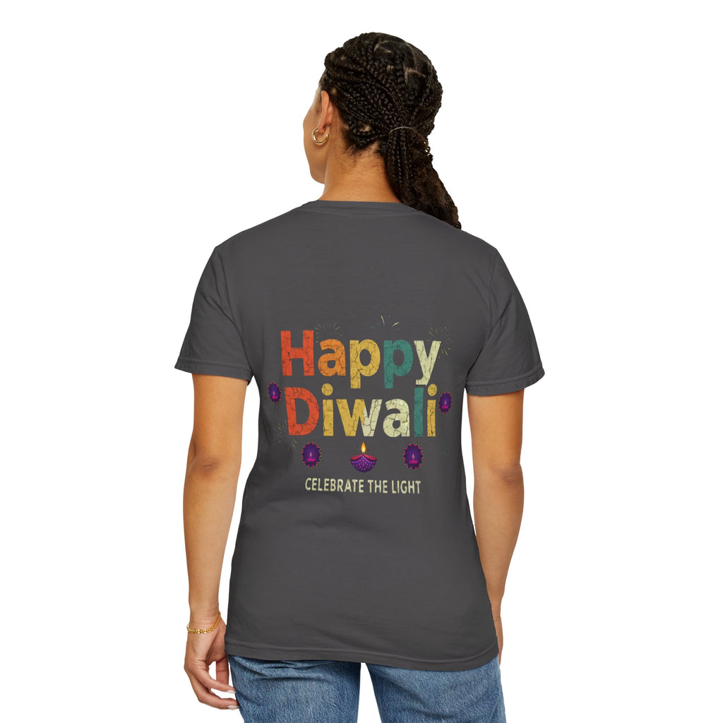 Diwali Celebration T-Shirt | Happy Diwali Unisex Garment-Dyed Tee | Festival Apparel Gift