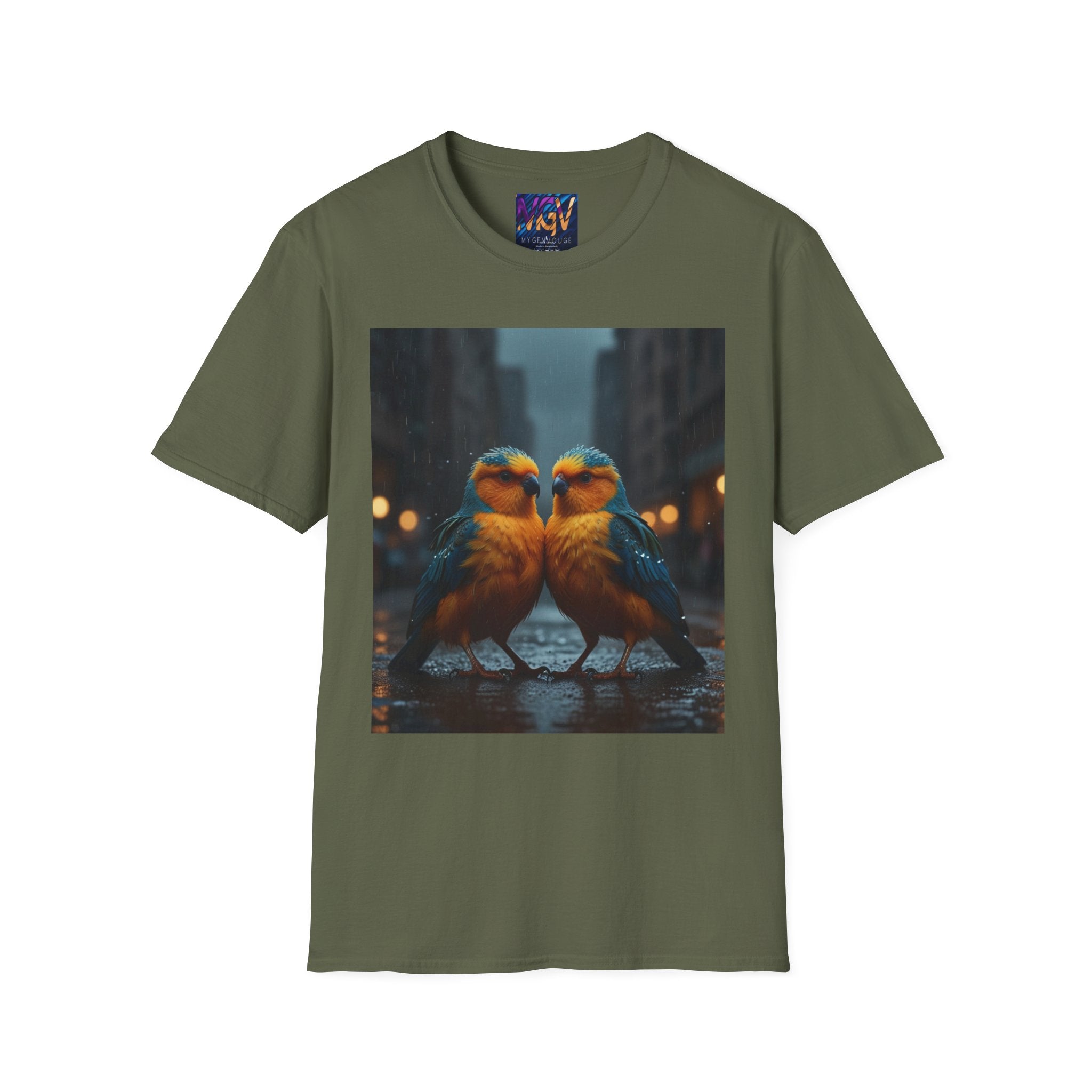 Colorful Parrot Love Tee – Nature Summer Shirt