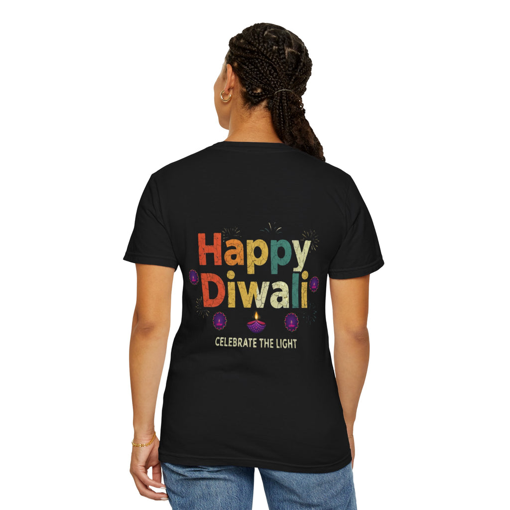 Diwali Celebration T-Shirt | Happy Diwali Unisex Garment-Dyed Tee | Festival Apparel Gift