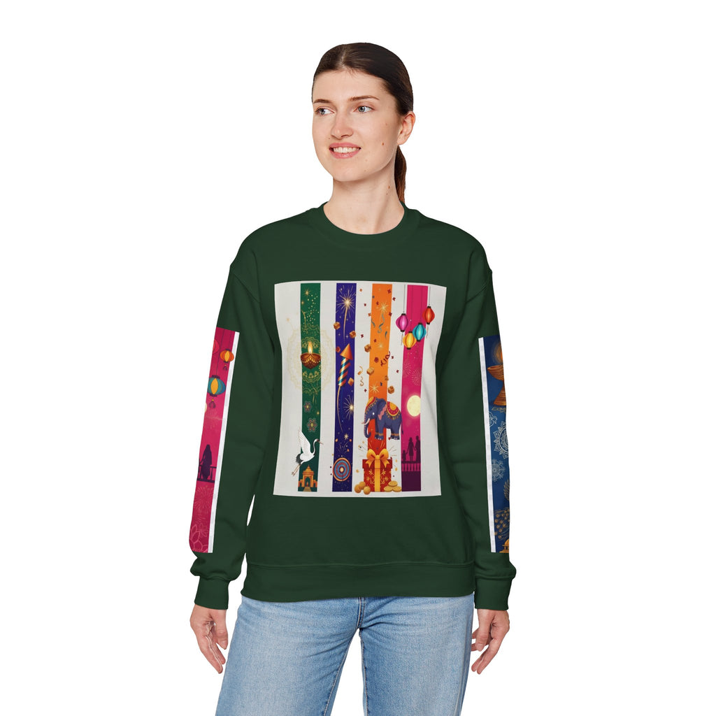 Colorful Festival Sweatshirt - Cozy Diwali Apparel.