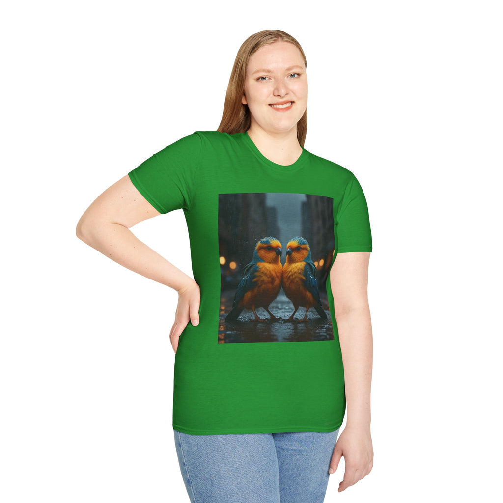 Colorful Parrot Love Tee – Nature Summer Shirt