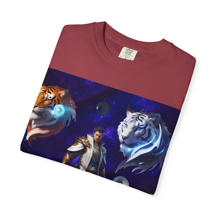 Fantasy-Themed Garment-Dyed Tee – Majestic Creature Shirt