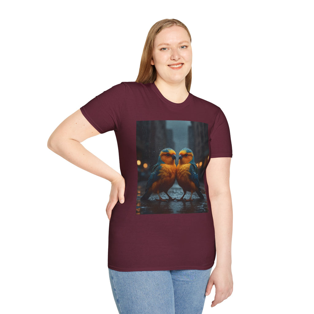 Colorful Parrot Love Tee – Nature Summer Shirt