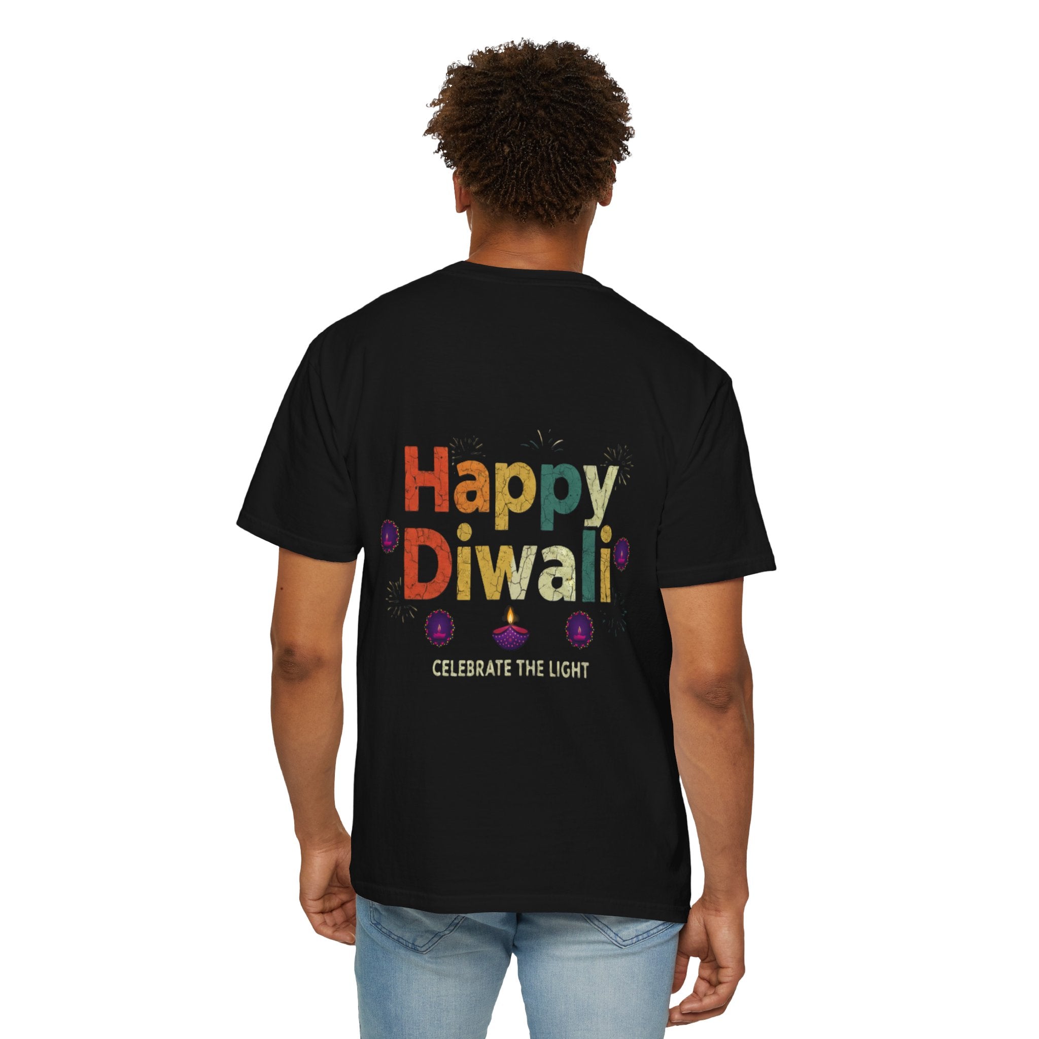 Diwali Celebration T-Shirt | Happy Diwali Unisex Garment-Dyed Tee | Festival Apparel Gift
