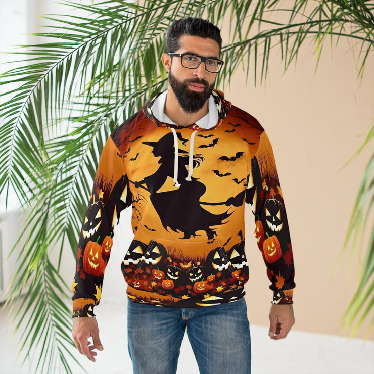 Halloween Witch & Pumpkin Hoodie