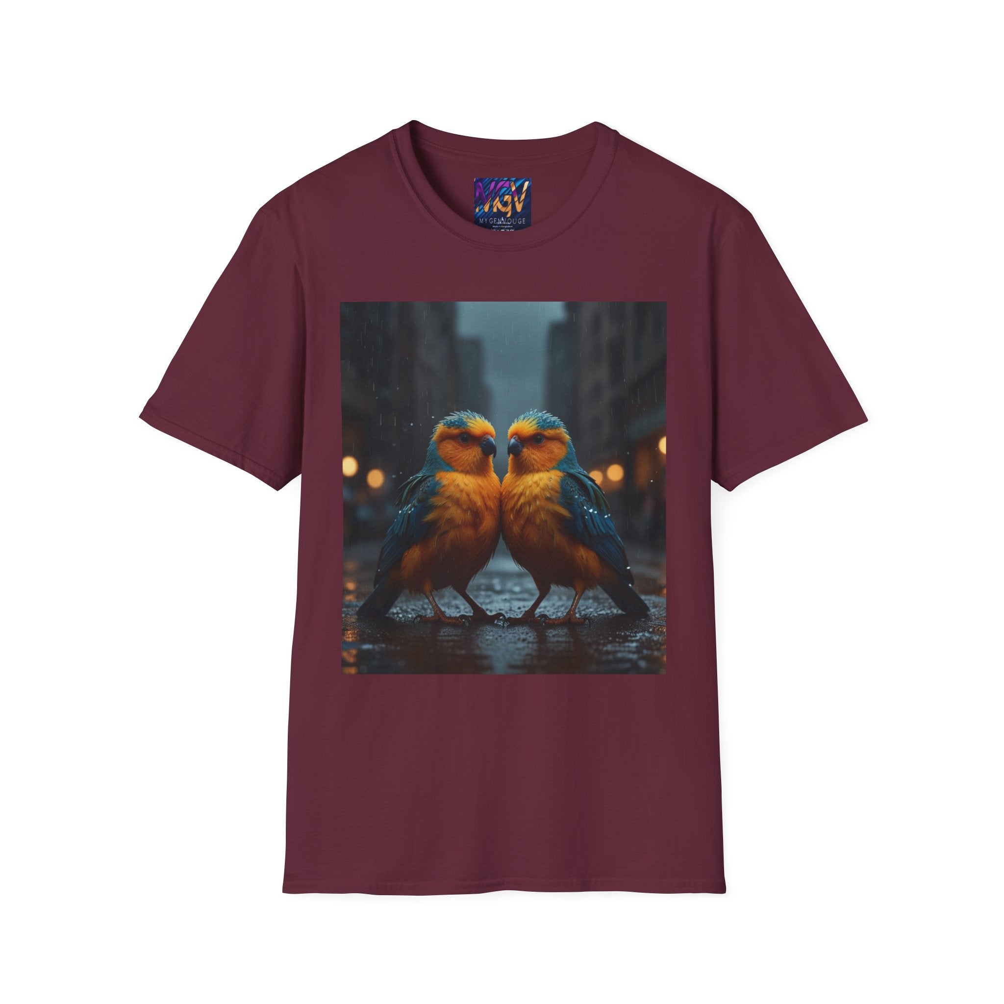 Colorful Parrot Love Tee – Nature Summer Shirt