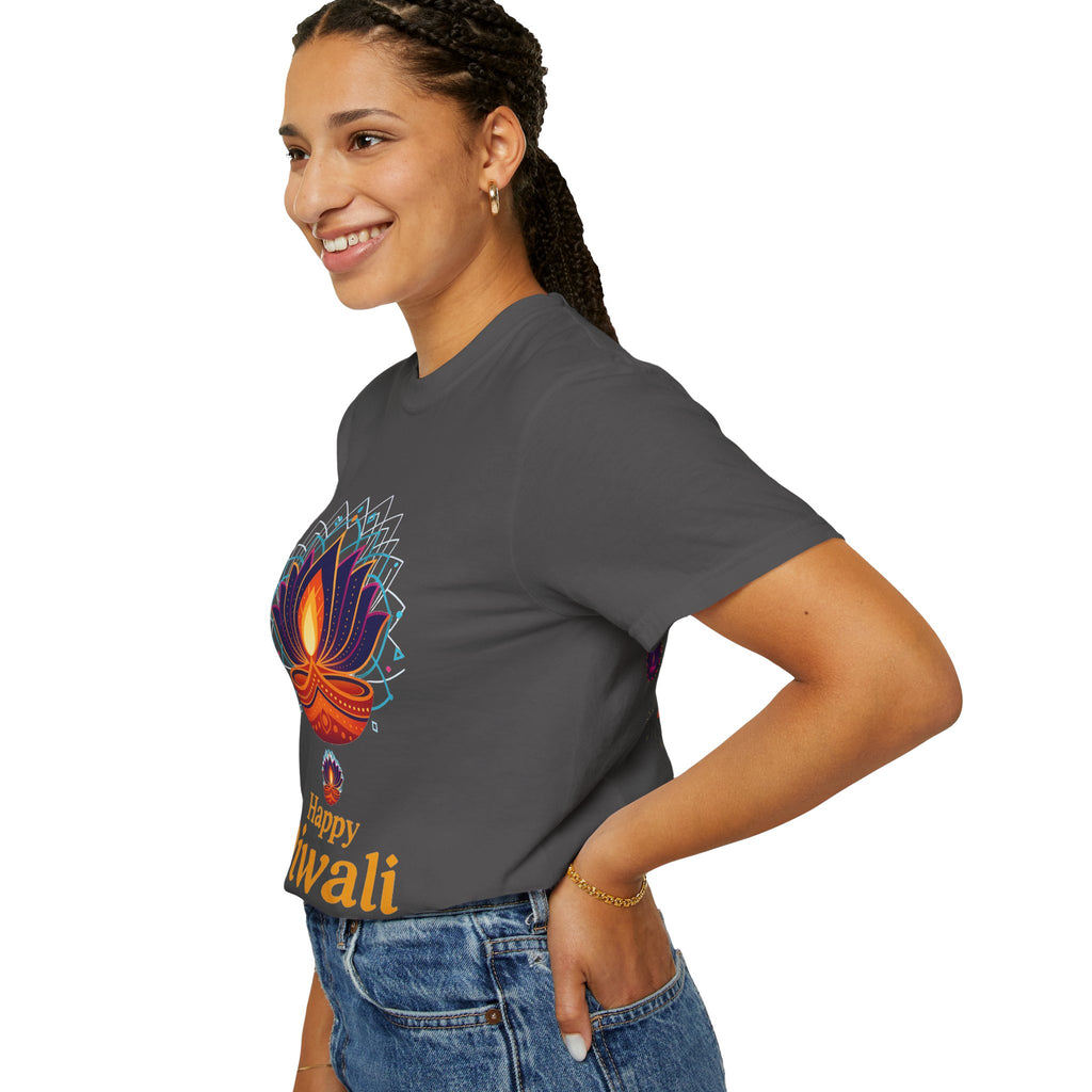 Diwali Celebration T-Shirt | Happy Diwali Unisex Garment-Dyed Tee | Festival Apparel Gift