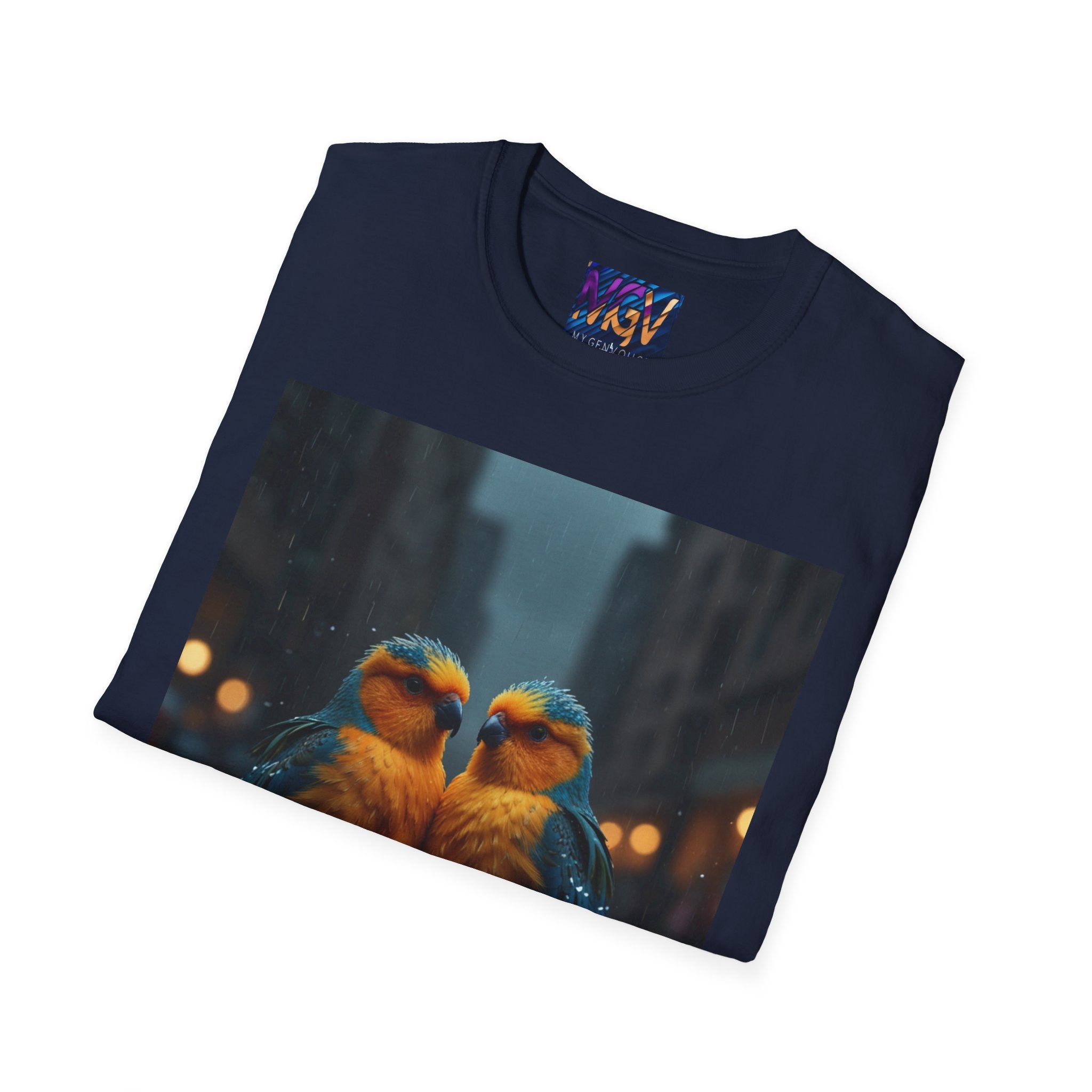 Colorful Parrot Love Tee – Nature Summer Shirt