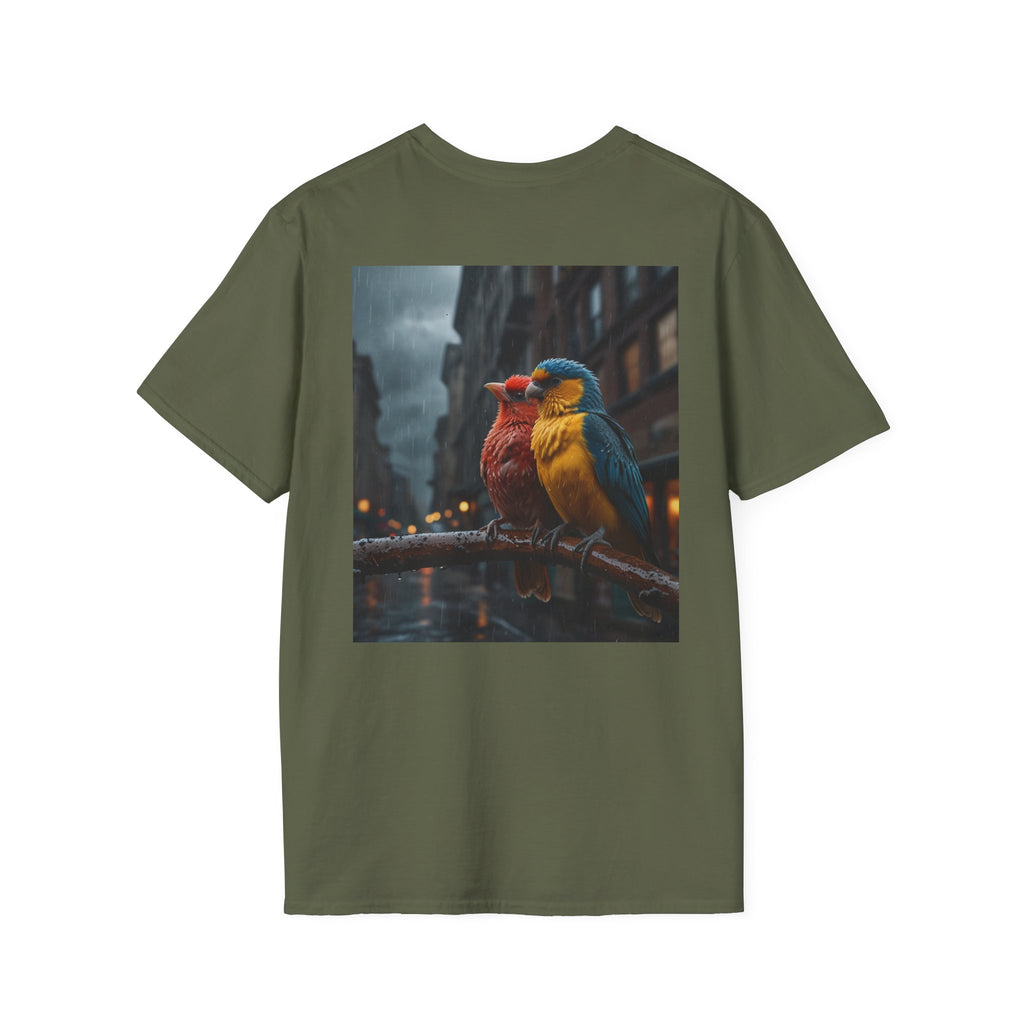 Colorful Parrot Love Tee – Nature Summer Shirt